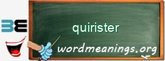 WordMeaning blackboard for quirister